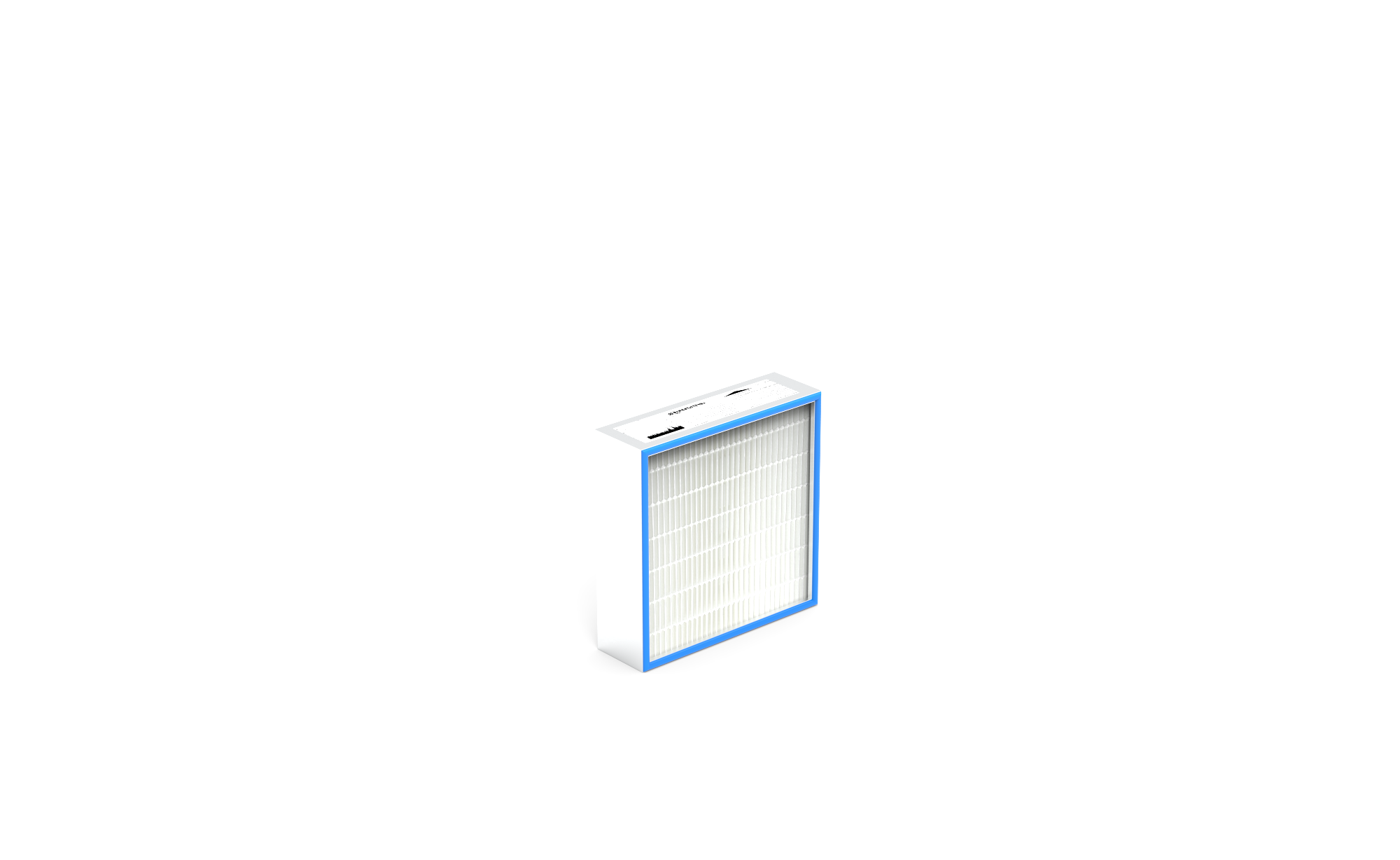 HEPA Filter (Reinraum),  HS-Mikro SF-AL., Gr. 305x305x90 mm, EN1822 Kl. H14, Rahmen: AL-Profil, Griffschutz:  einseitig, Dichtung:  einseitig, geschäumt