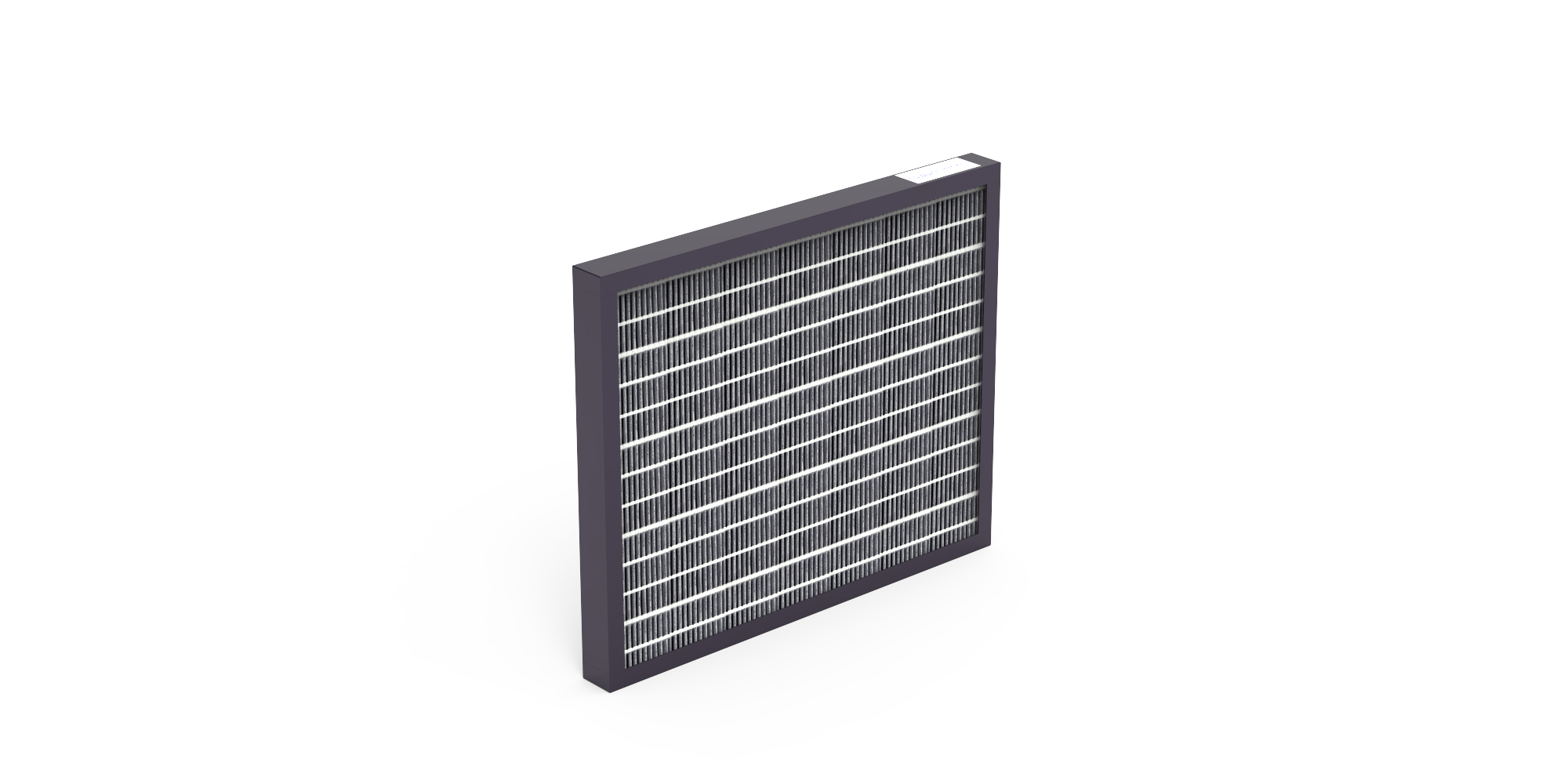 Aktivkohlefilter-Zelle gefaltet, Gr. 592x490x48 mm