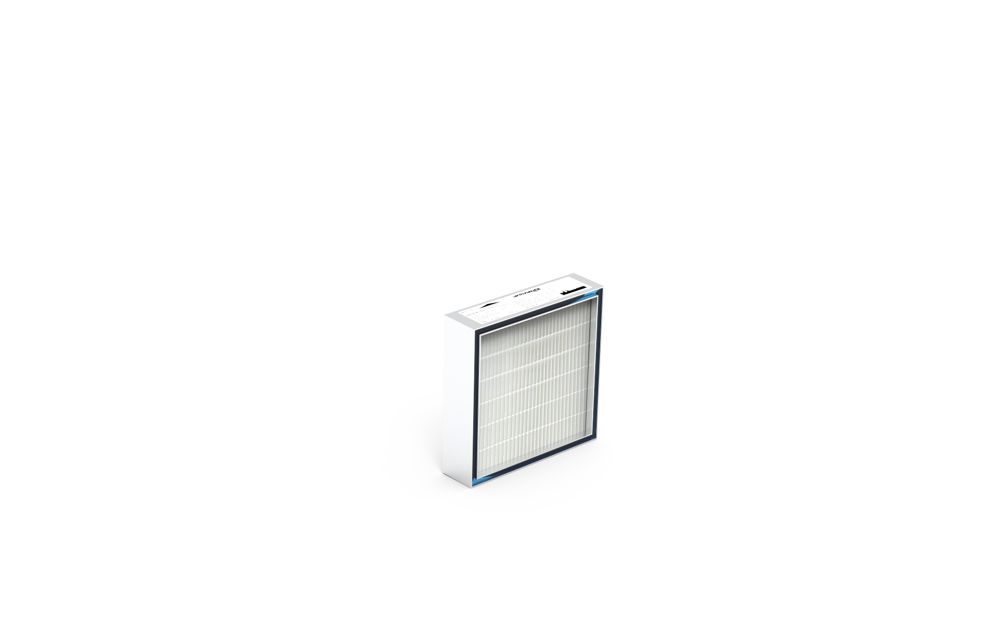 HEPA Filter (Reinraum),  HS-Mikro SF-AL., Gr. 305x305x80 mm, EN1822 Kl. H14, Rahmen: AL-Profil, Griffschutz:  einseitig, Dichtung:  einseitig, Gel