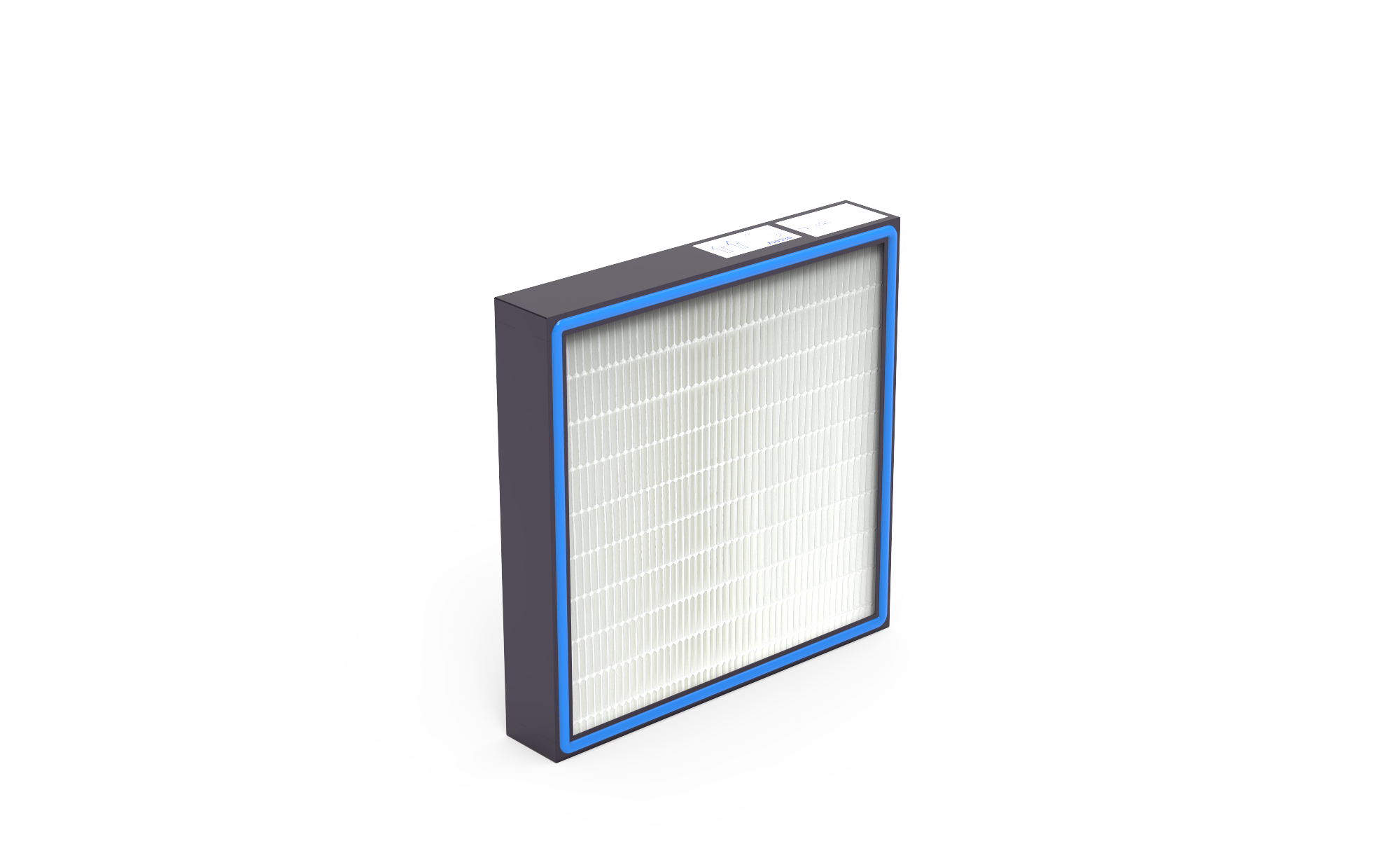 HEPA Filter HS-Mikro SF, Gr. 457x457x78 mm, EN 1822 Kl. H14, Rahmen: Kunststoff, Dichtung:  einseitig, geschäumt