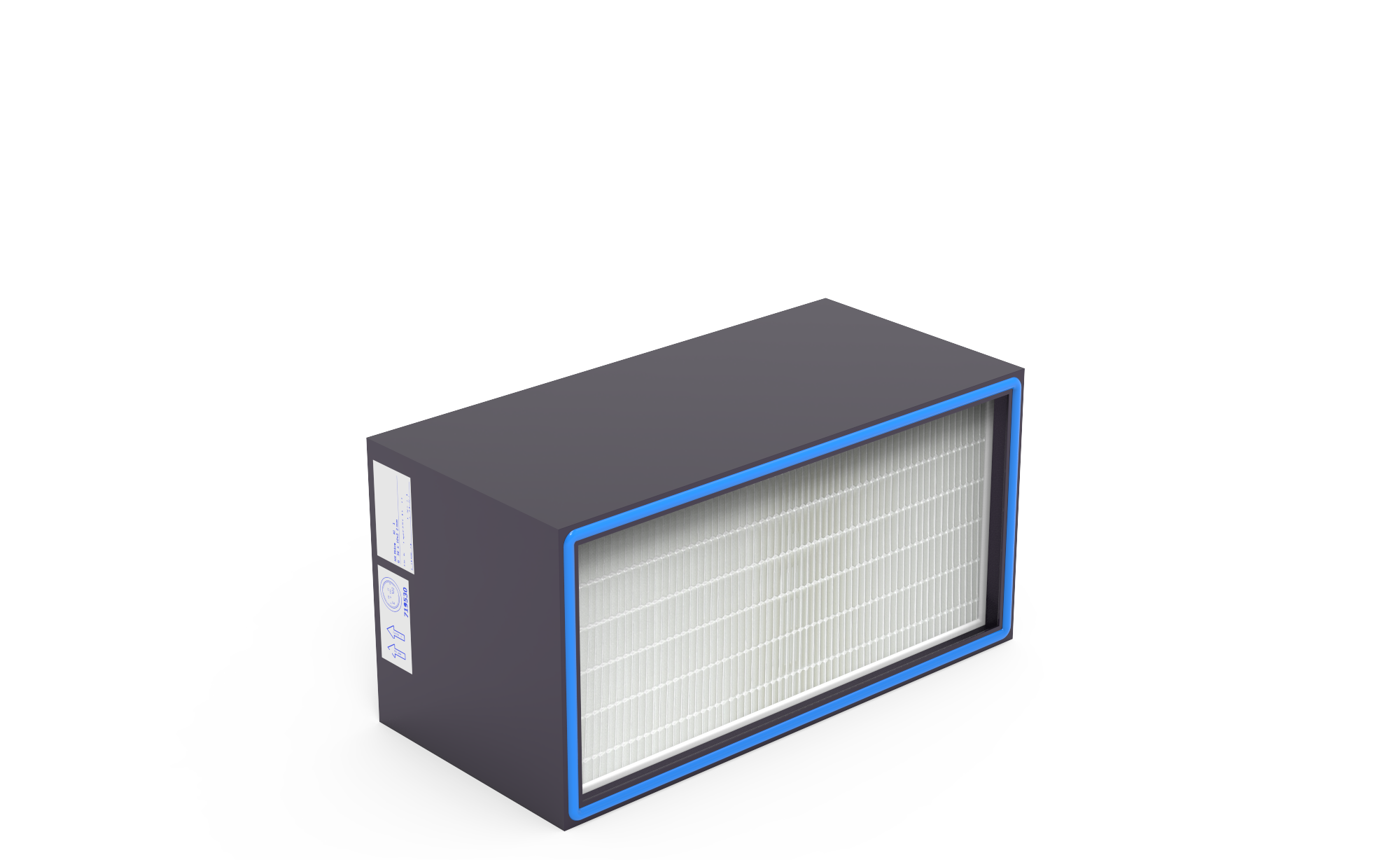 HEPA Filter HS-Mikro SF, Gr. 305x610x292 mm, EN 1822 Kl. H13, Rahmen: Kunststoff, Dichtung:  einseitig, geschäumt
