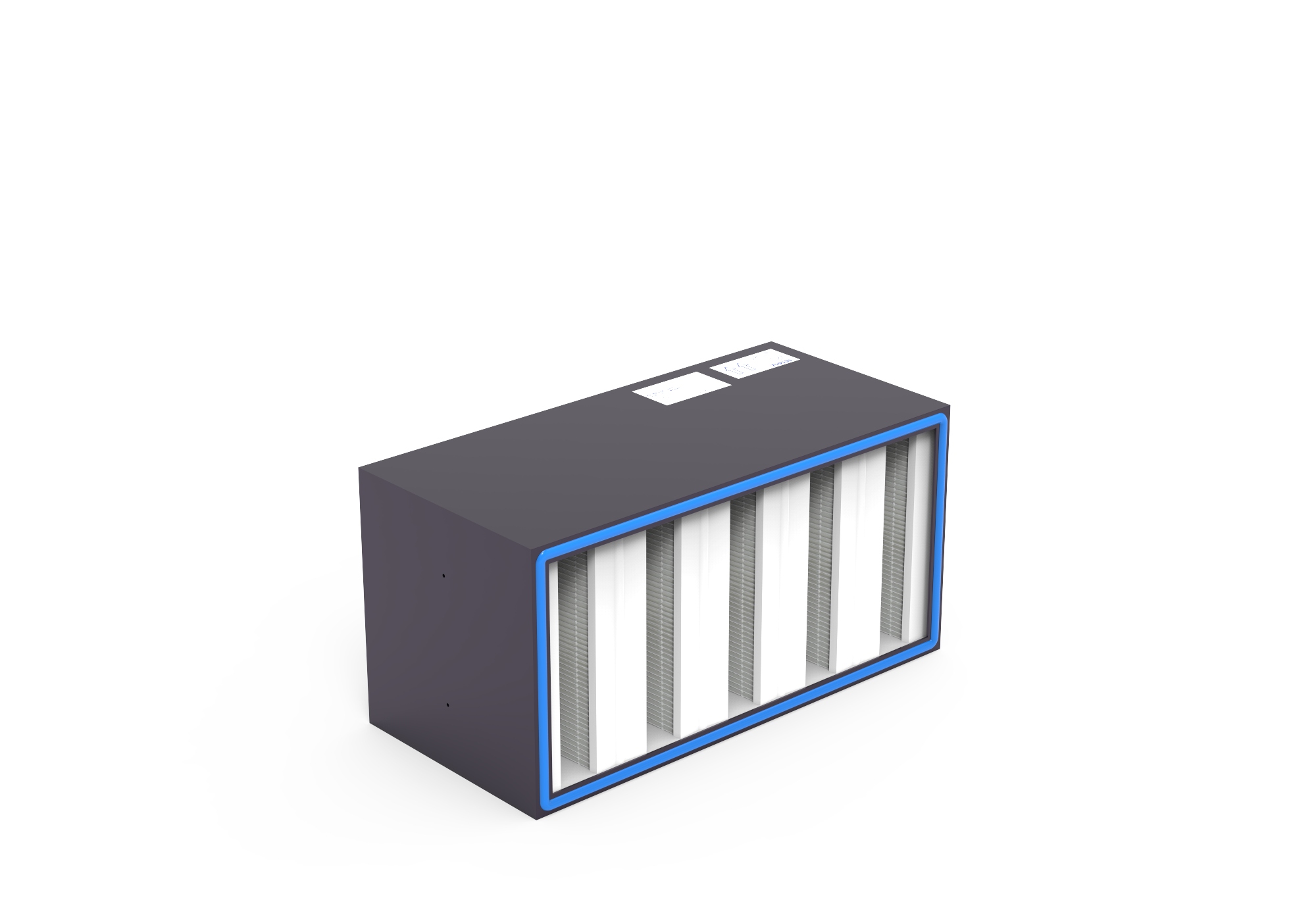 V-Form Feinstaubfilter HS-Makro 65 FV, Gr. 610x305x292  mm,  ISO 16890 ISO ePM2.5 55%, Rahmen: Kunststoff, Dichtung:  einseitig, geschäumt