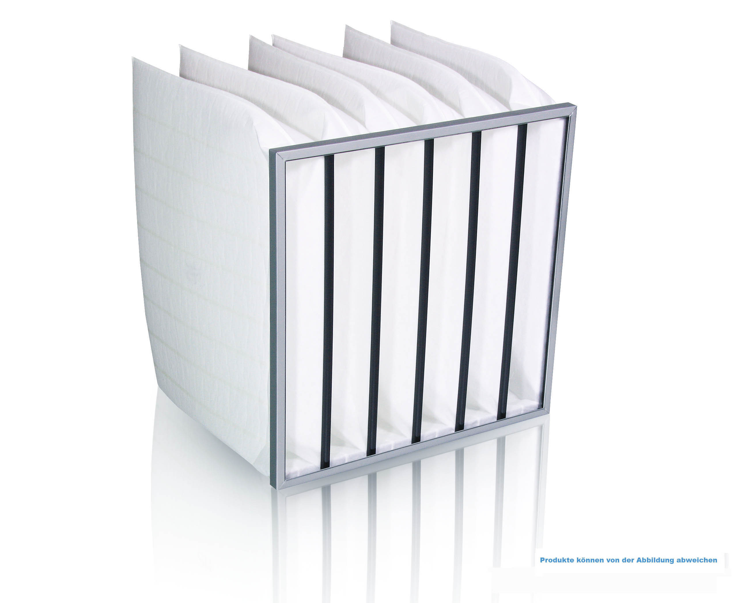 Energiespartaschenfilter, ISO ePM1 85%, 387x387x635 mm, 4 Taschen, Metallrahmen