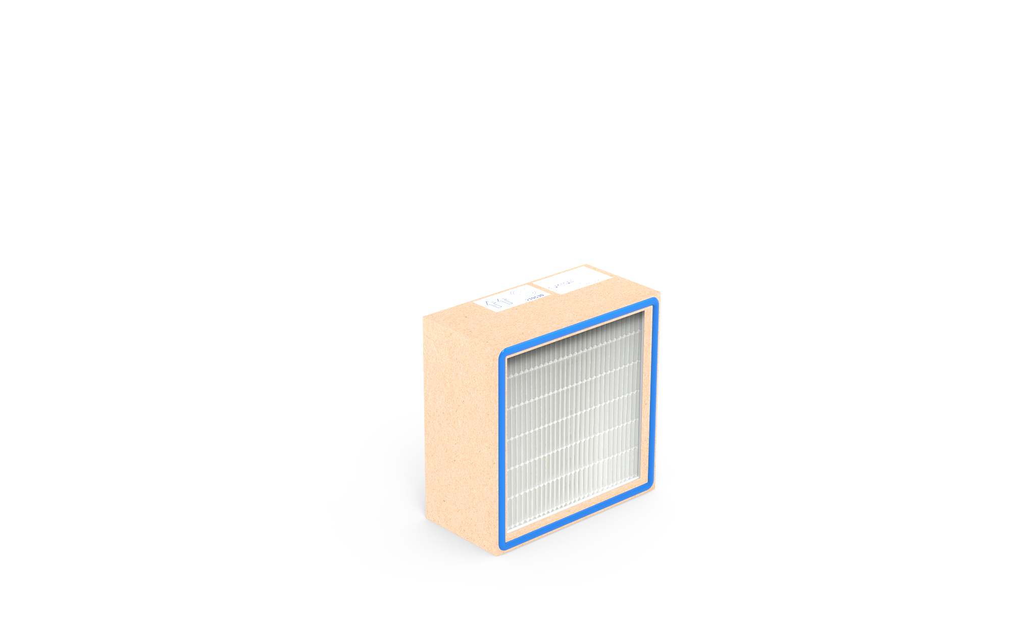 HEPA Filter HS-Mikro SF, Gr. 305x305x150 mm, EN 1822 Kl. H13, Rahmen: MDF, Dichtung:  einseitig, geschäumt